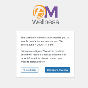 initial 2fa setup