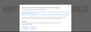 2fa email confirm screen