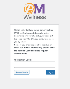 2fa verification code screen